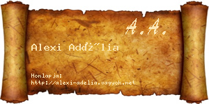 Alexi Adélia névjegykártya